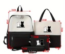 4-in-1 Cute Cat Design Girls Backpack Set (Buy 1 get 3 free)