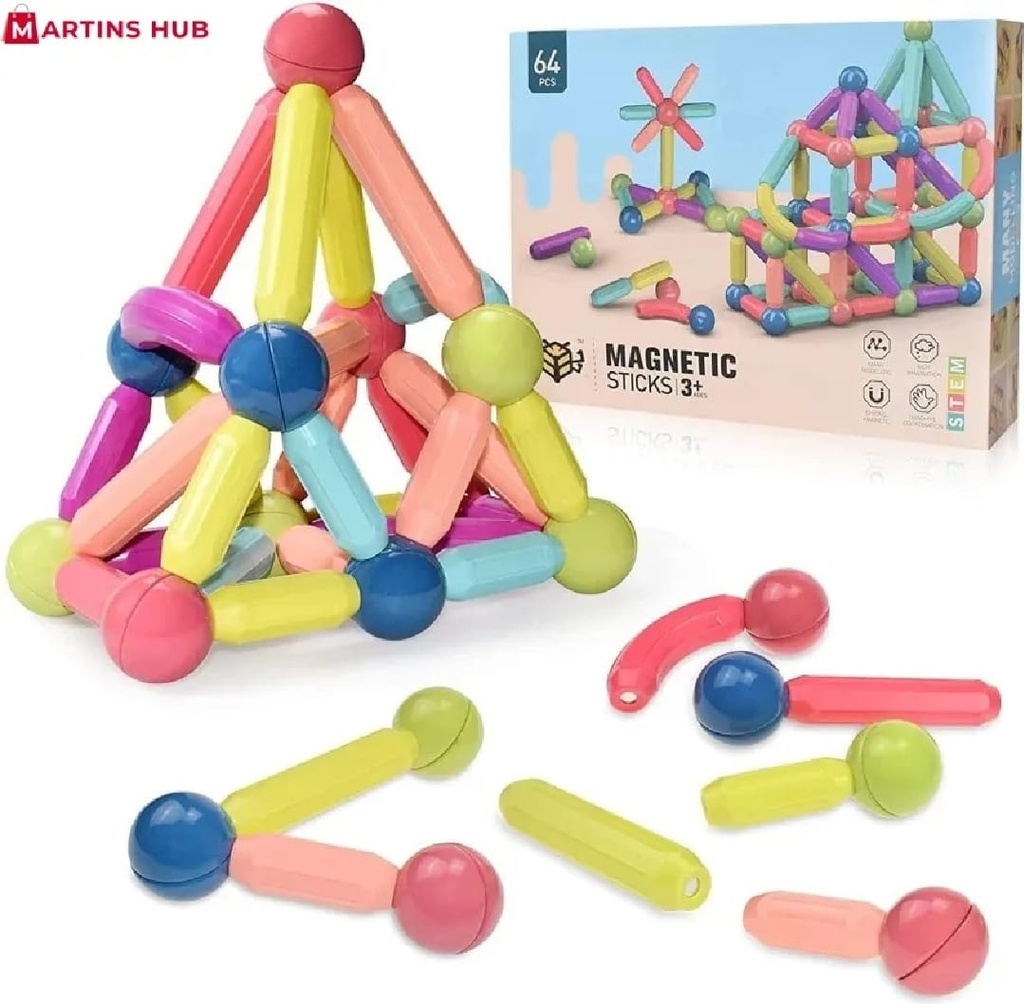 36-Piece Magnetic Stick & Ball Building Blocks