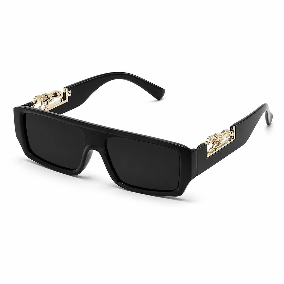 Golden Leapord Logo Unisex Luxury UV Sunglasses. Ultra High Quality (Imported)